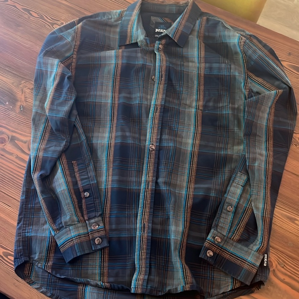 Prana men’s large button down shirt